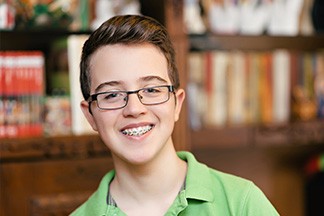 Boy with braces