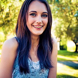 Girl with braces