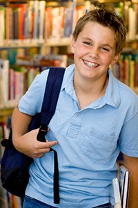 Boy with braces